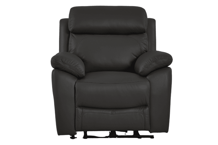 Sorrento Genuine Leather Grey Electric Power Recliner Armchair