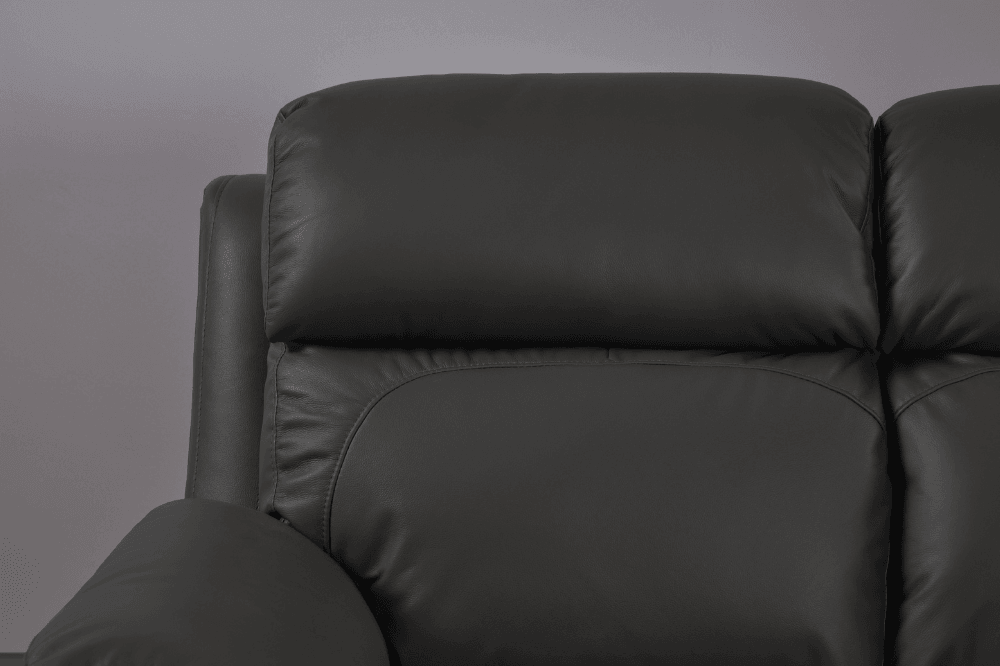 Sorrento Genuine Leather Grey Electric Power Recliner Armchair