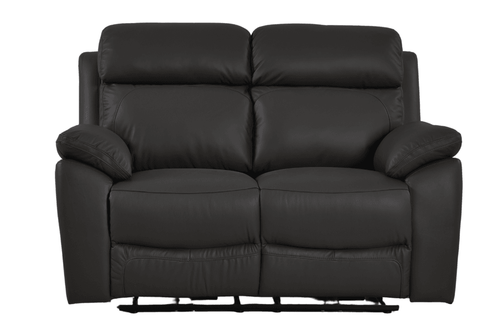 Sorrento Genuine Leather Grey Electric Power Recliner 2 Seater Sofa