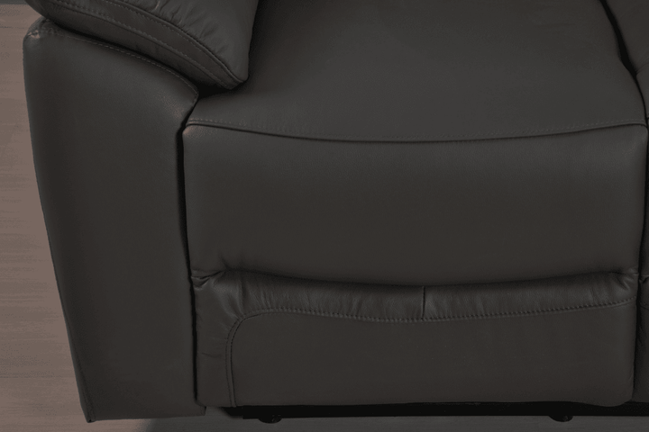 Sorrento Genuine Leather Grey Electric Power Recliner 2 Seater Sofa