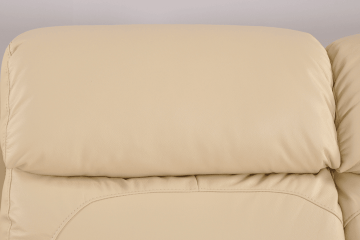 Sorrento Genuine Leather Cream Electric Power Recliner 3 Seater Sofa