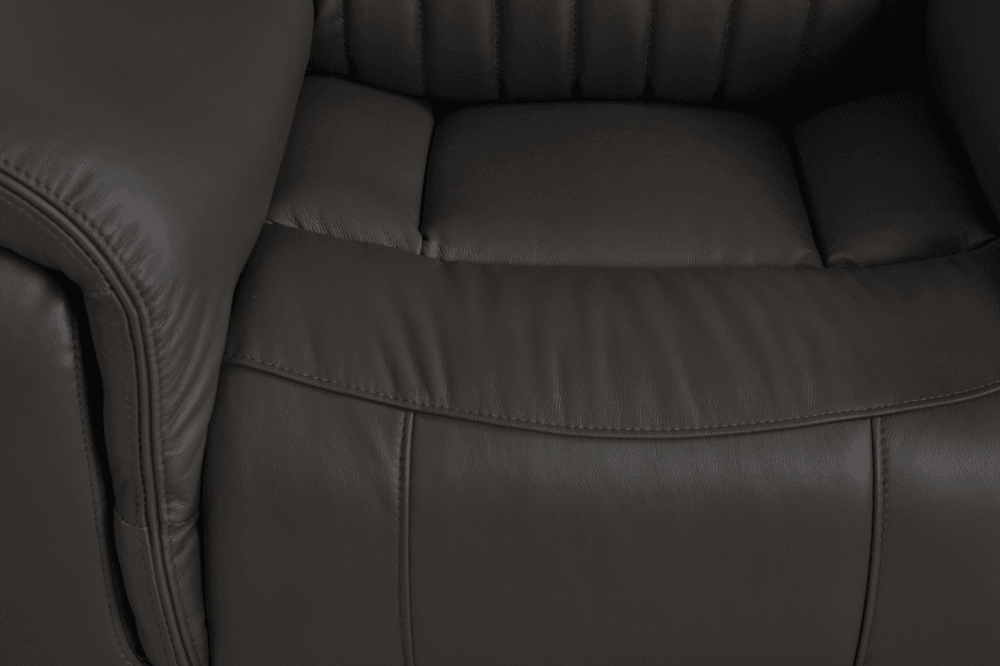 Kaden Genuine Leather Grey Electric Power Recliner 2 Seater Sofa