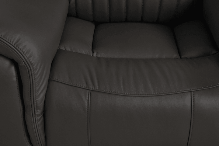 Kaden Genuine Leather Grey Electric Power Recliner 2 Seater Sofa