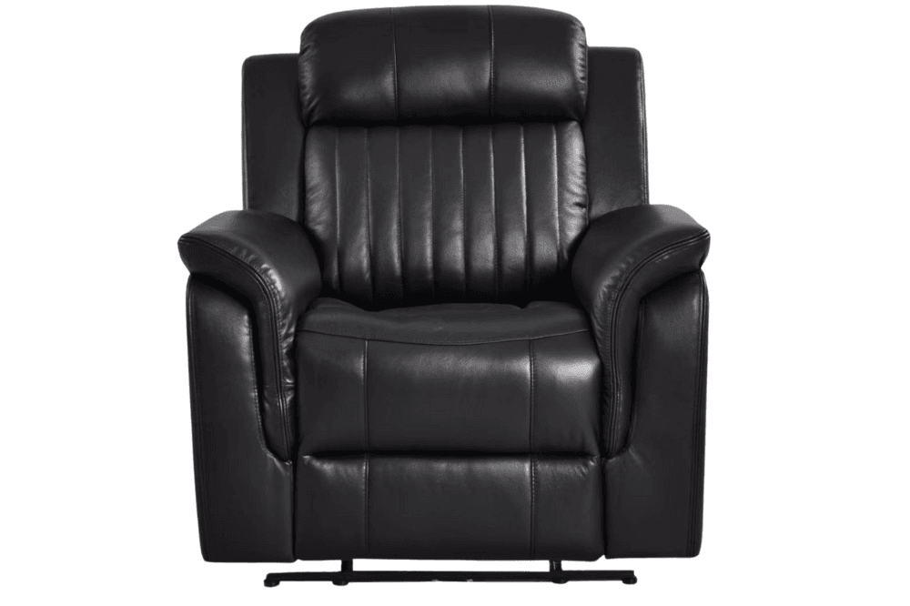 Kaden Genuine Leather Black Electric Power Recliner Armchair