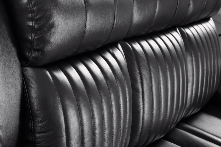 Kaden Genuine Leather Black Electric Power Recliner Armchair