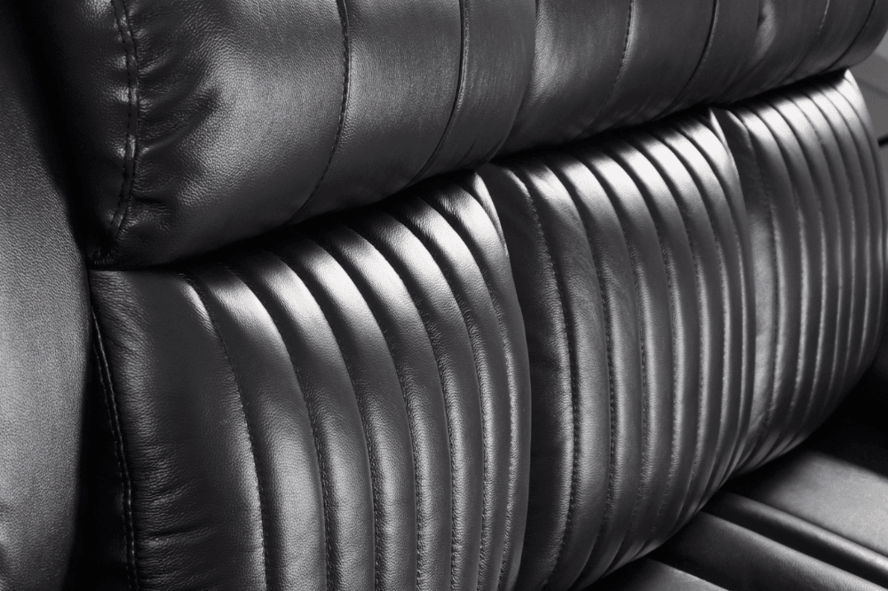 Kaden Genuine Leather Black Electric Power Recliner 2 Seater Sofa