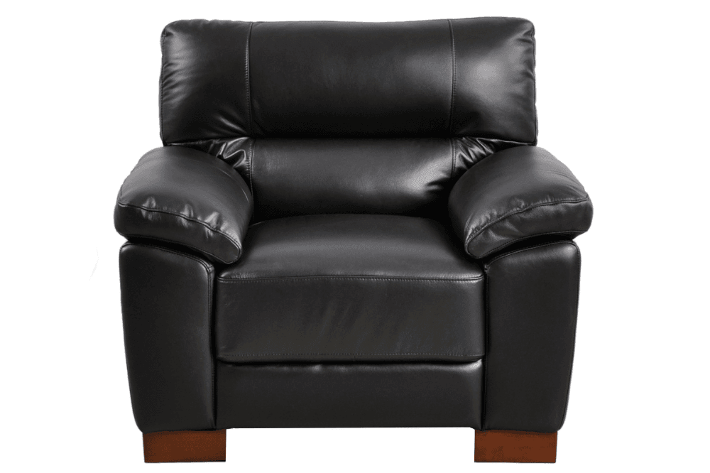 Dalmore Genuine Leather Black Armchair