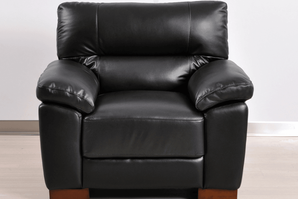 Dalmore Genuine Leather Black Armchair