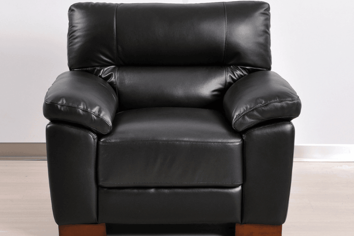 Dalmore Genuine Leather Black Armchair