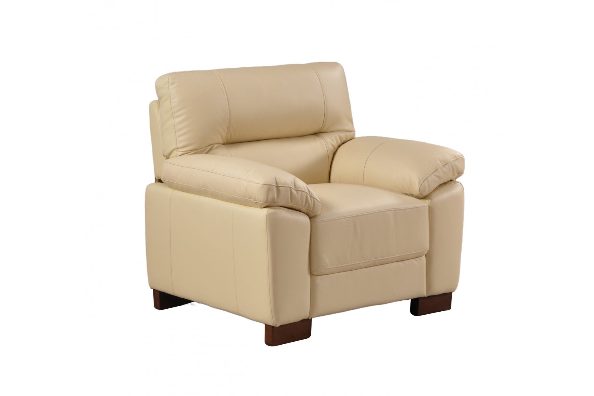 Dalmore Genuine Leather Cream Armchair