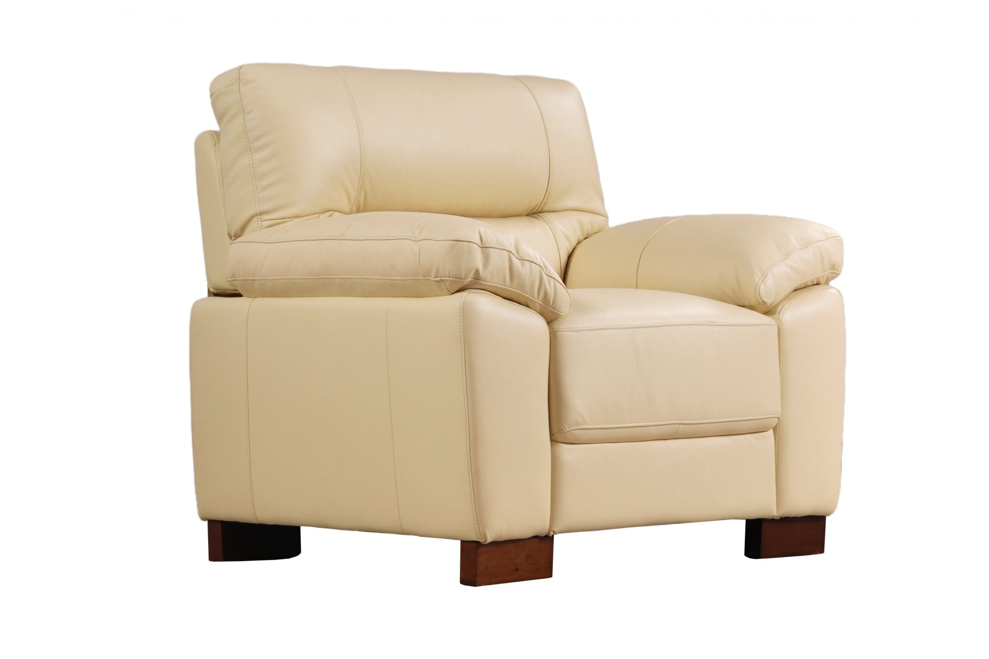 Dalmore Genuine Leather Cream Armchair