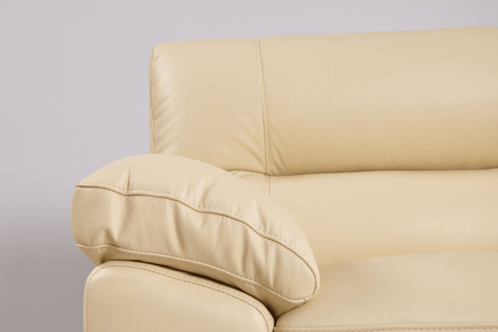 Dalmore Genuine Leather Cream Armchair