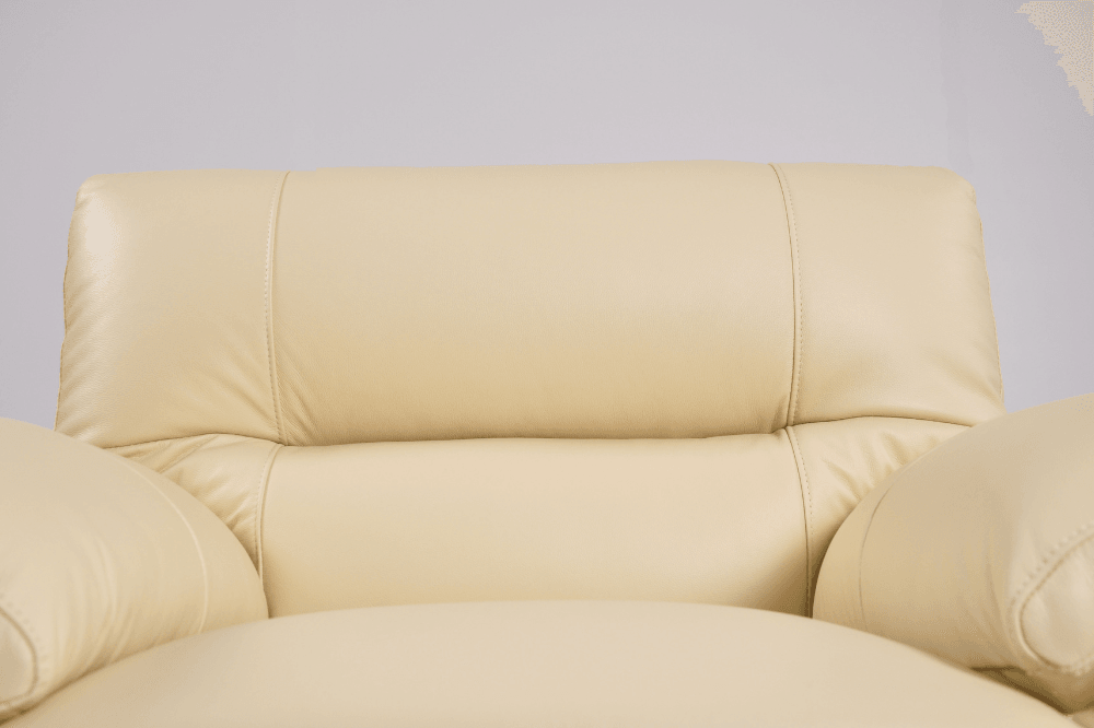 Dalmore Genuine Leather Cream Armchair