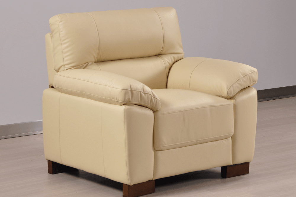 Dalmore Genuine Leather Cream Armchair