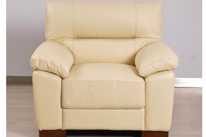 Dalmore Genuine Leather Cream Armchair