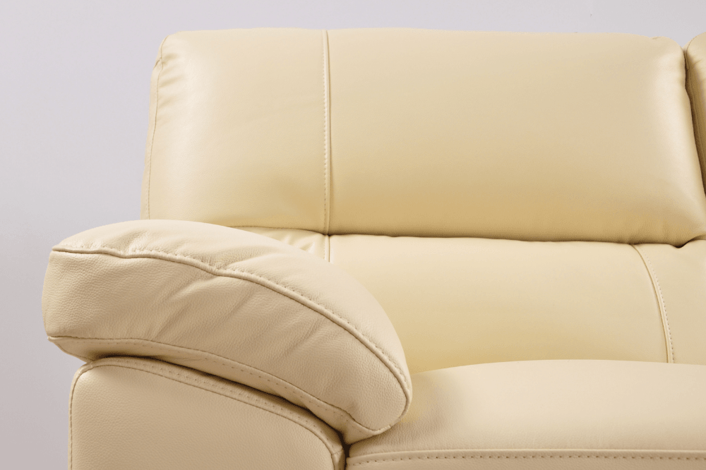 Dalmore Genuine Leather Cream Armchair