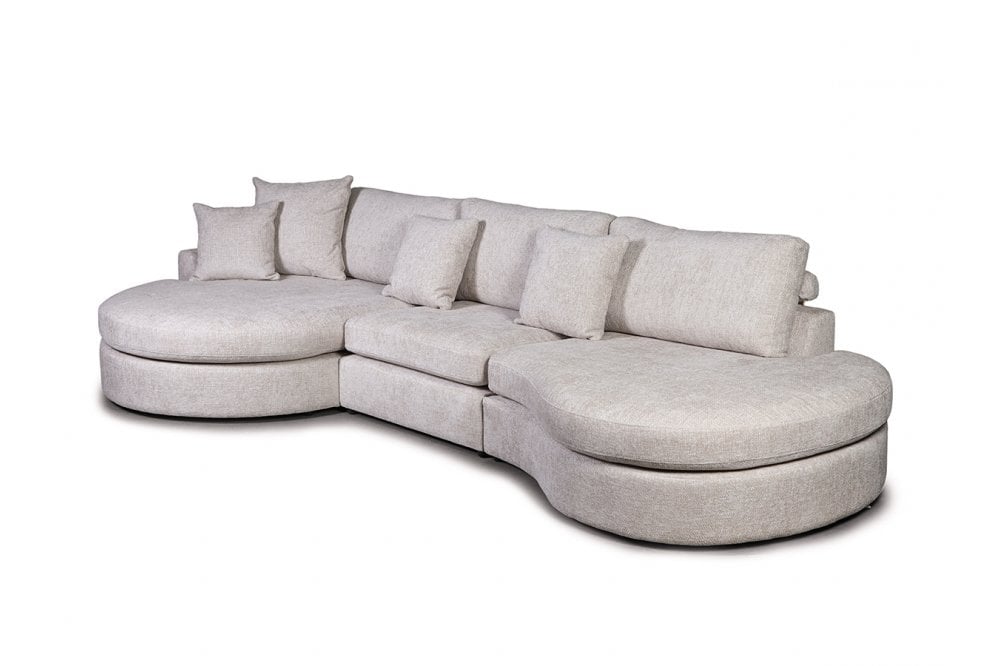 Elizabeth Large Left Hand Fabric Corner Sofa Cashmere