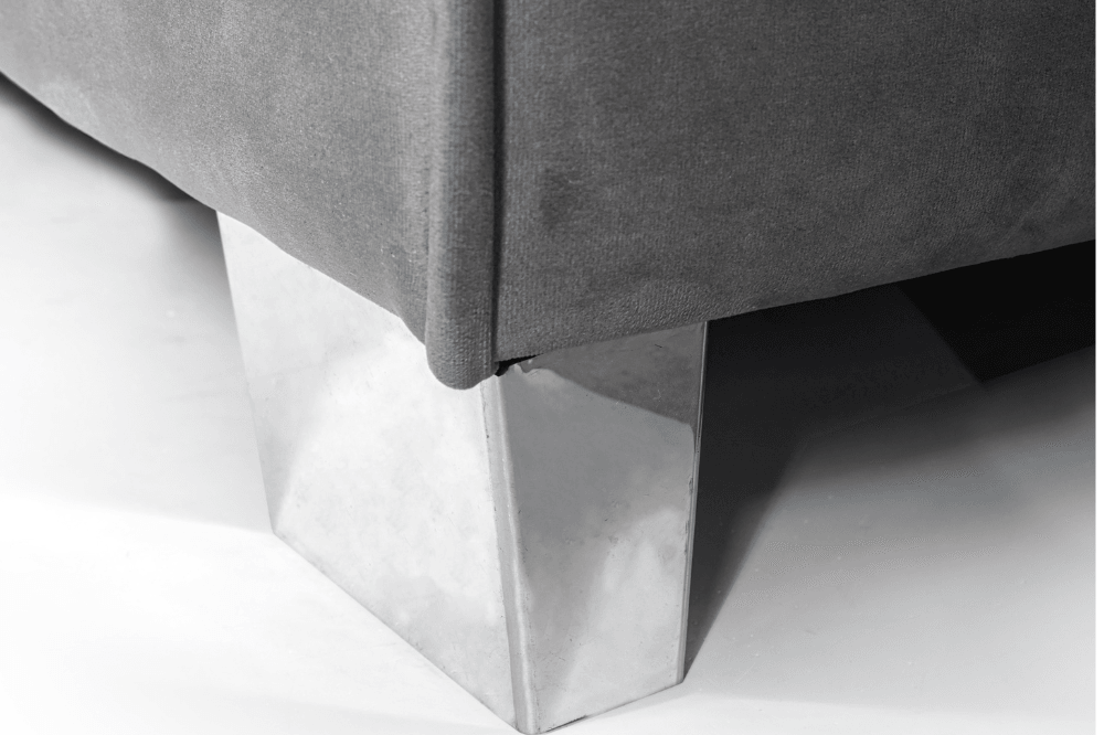 Sloane U Shape Grey Velvet Corner Sofa