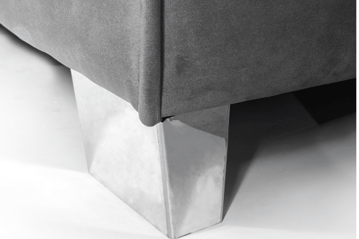 Sloane U Shape Grey Velvet Corner Sofa