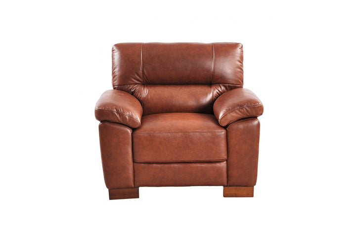Dalmore Genuine Leather Tan Armchair