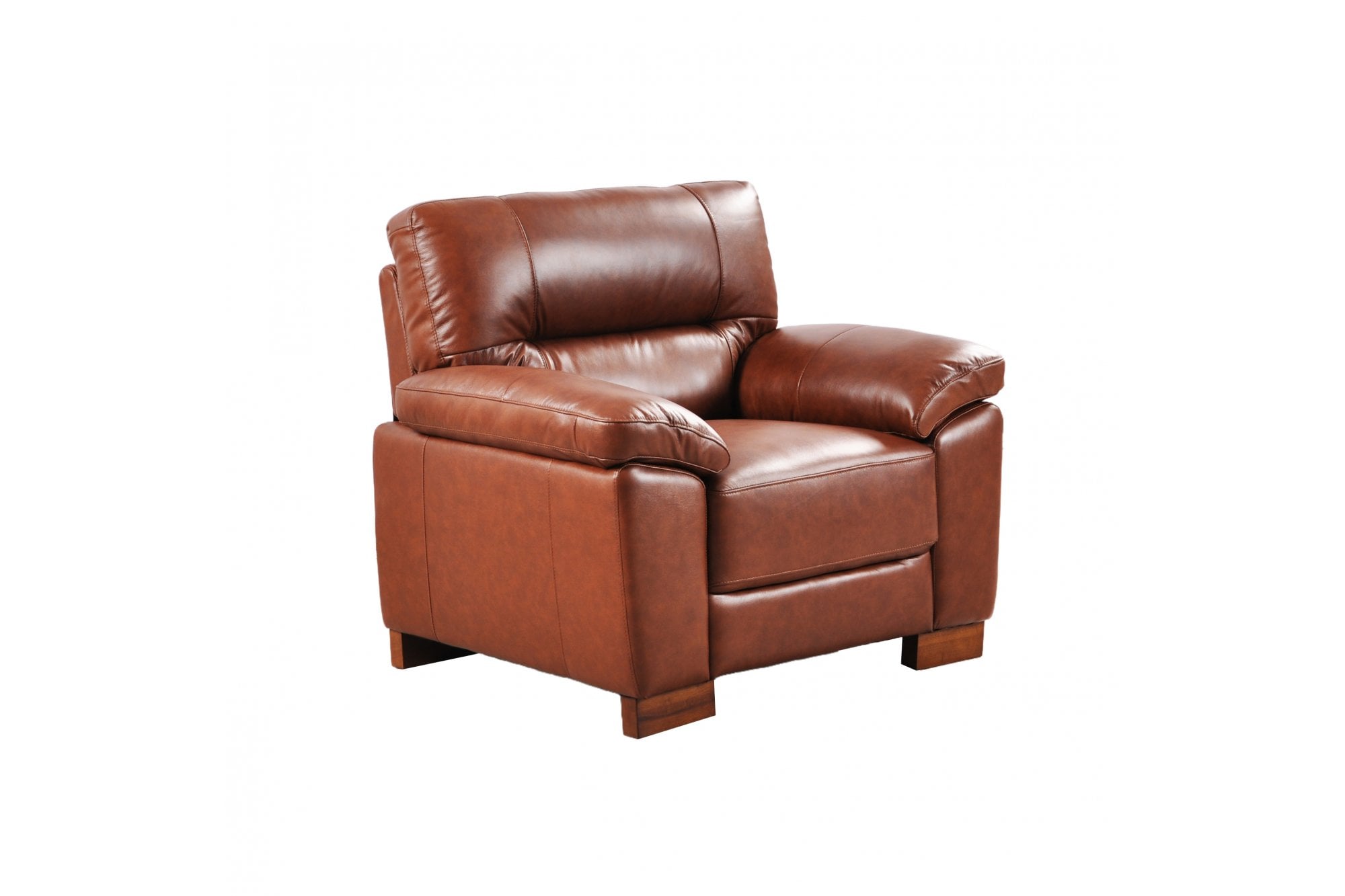Dalmore Genuine Leather Tan Armchair