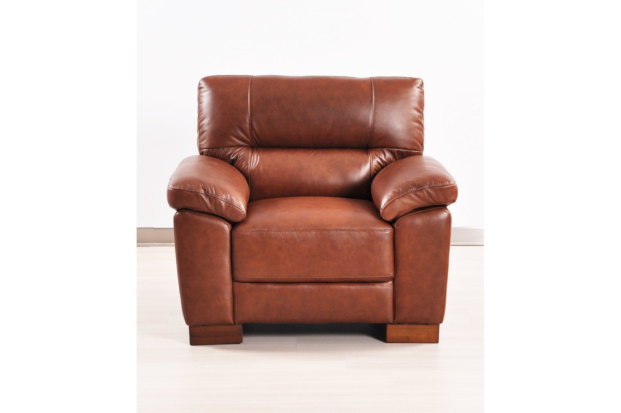 Dalmore Genuine Leather Tan Armchair
