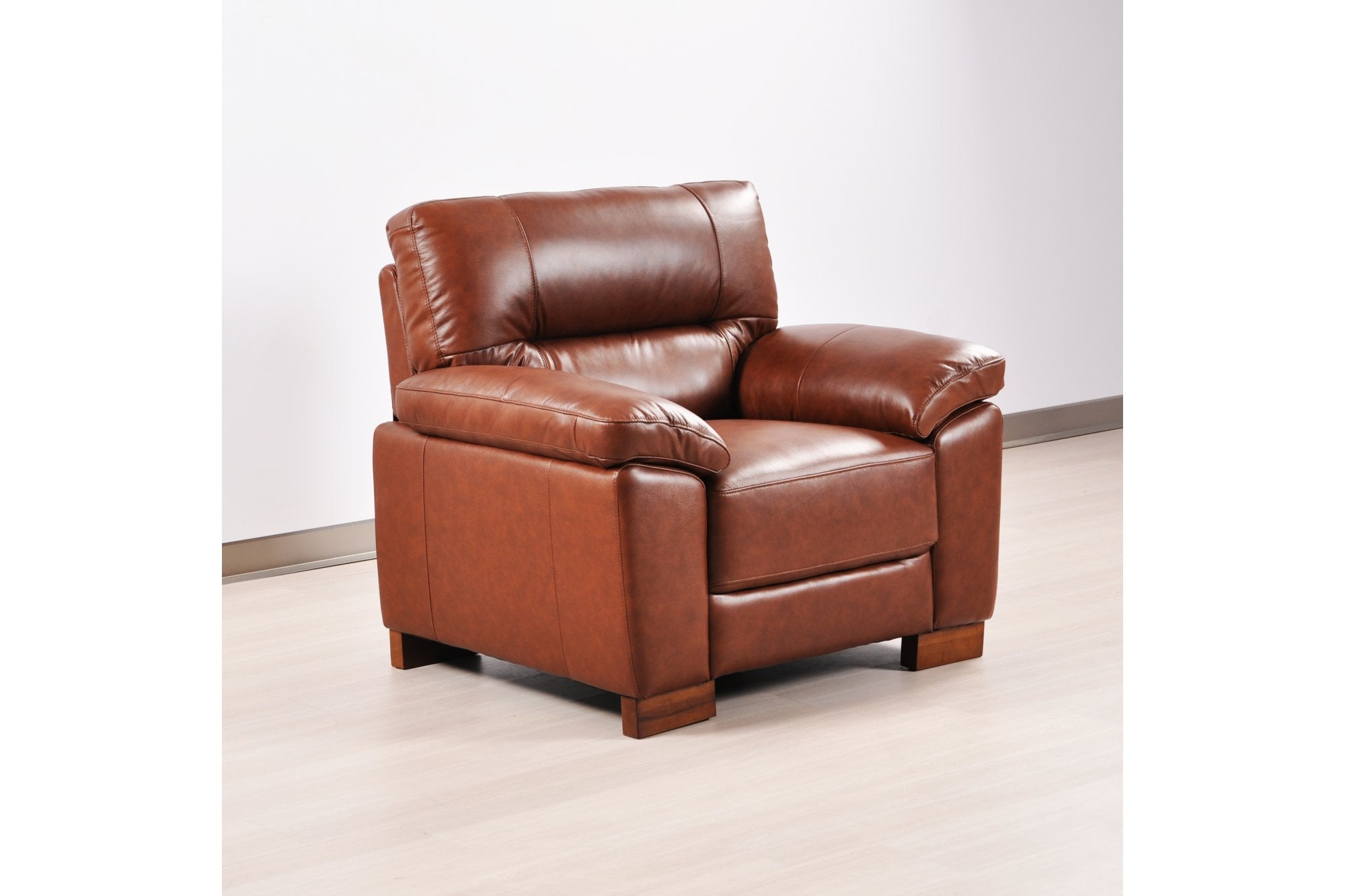 Dalmore Genuine Leather Tan Armchair