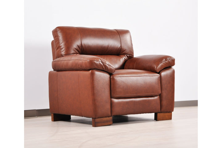 Dalmore Genuine Leather Tan Armchair