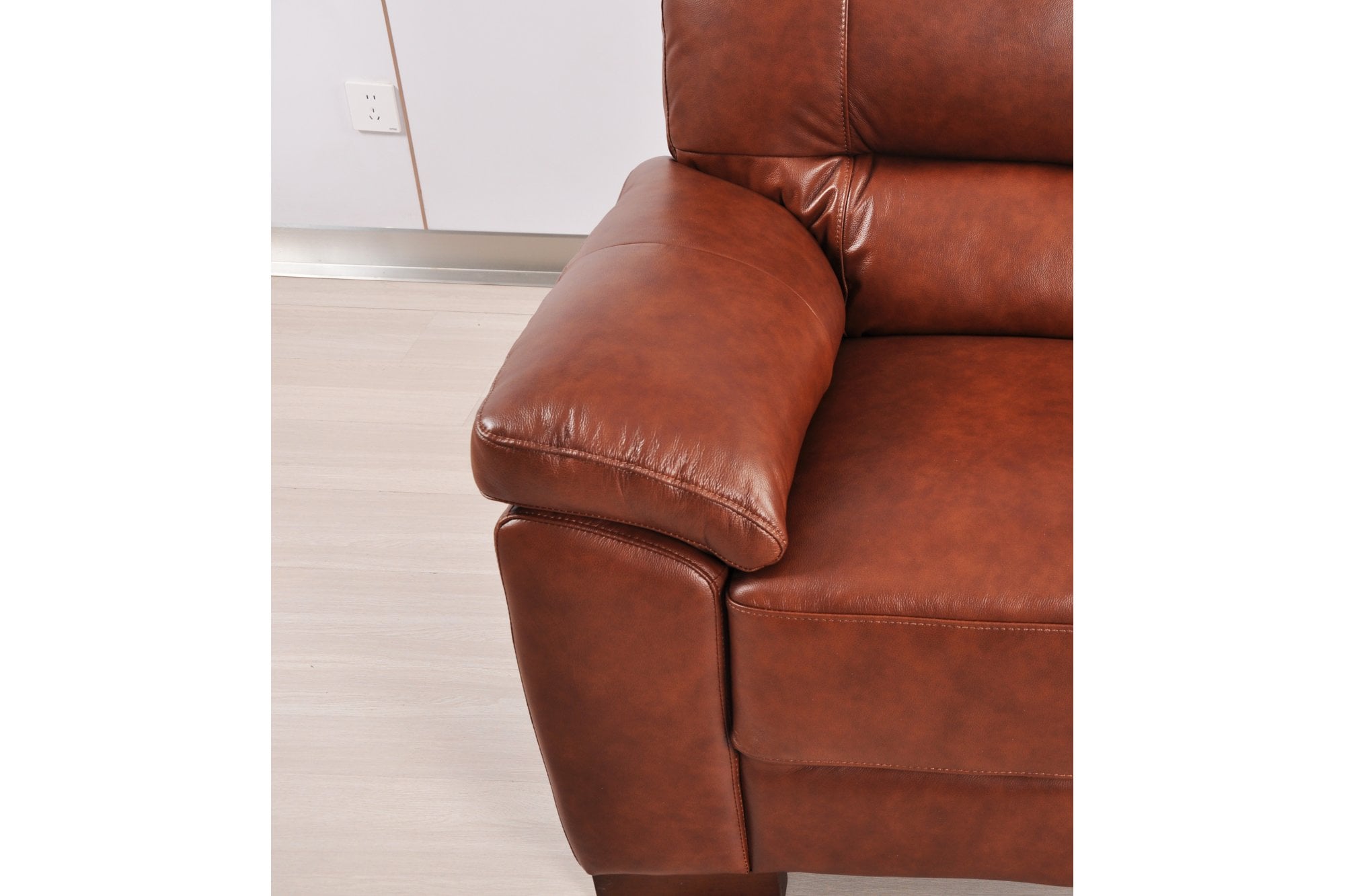 Dalmore Genuine Leather Tan Armchair