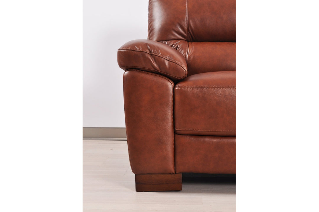 Dalmore Genuine Leather Tan Armchair