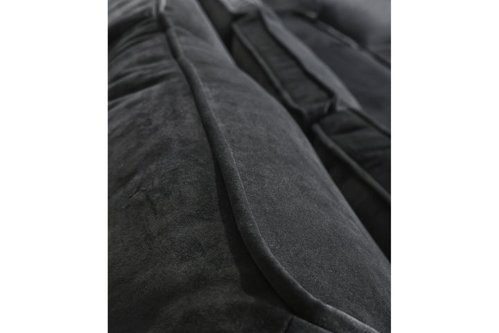 Sloane U Shape Black Velvet Corner Sofa