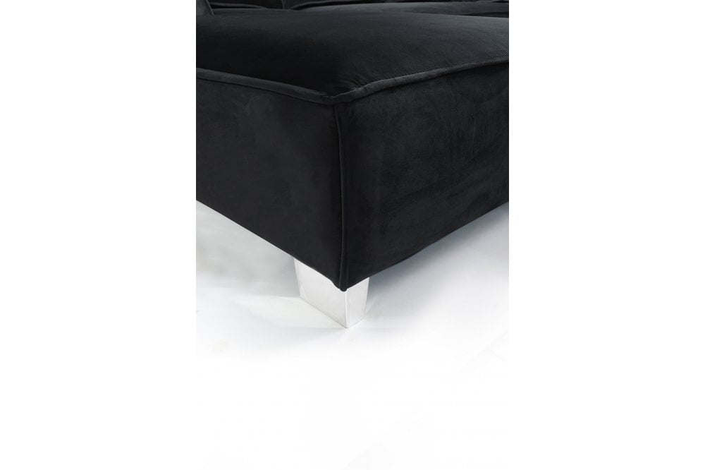Sloane U Shape Black Velvet Corner Sofa