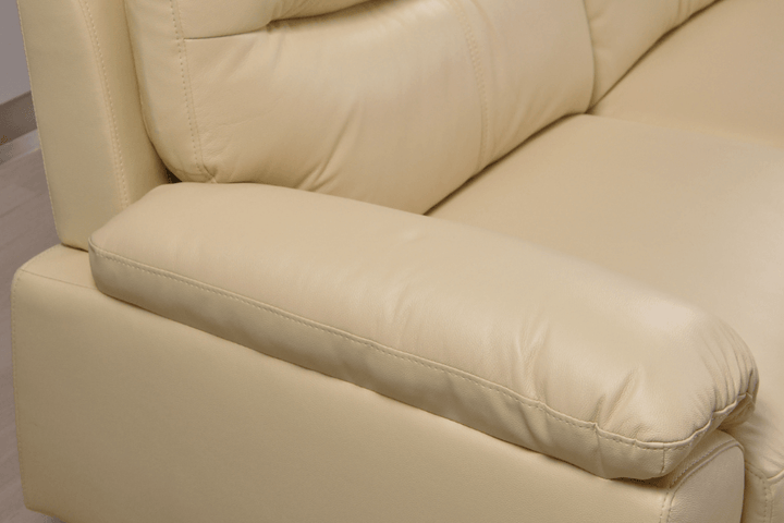 Vantage Genuine Leather Cream Armchair