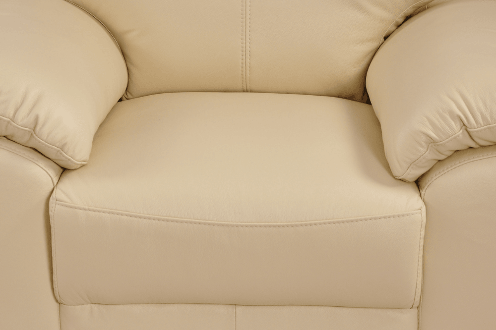 Vantage Genuine Leather Cream Armchair