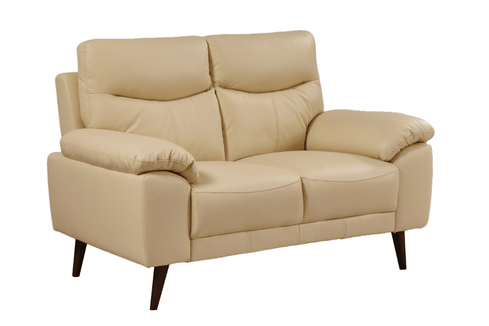 Vantage Genuine Leather Cream 2 Seater Sofa