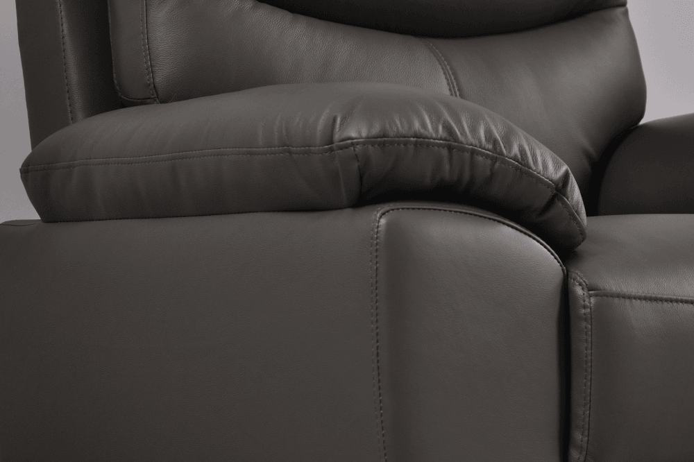 Vantage Genuine Leather Grey Armchair