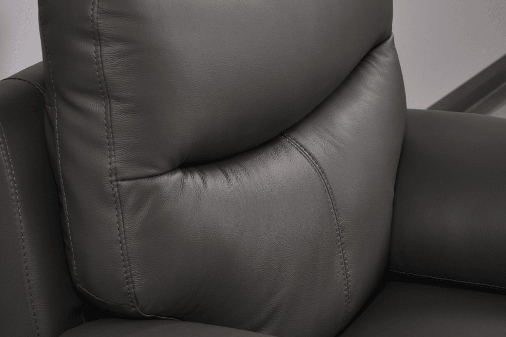 Vantage Genuine Leather Grey Armchair
