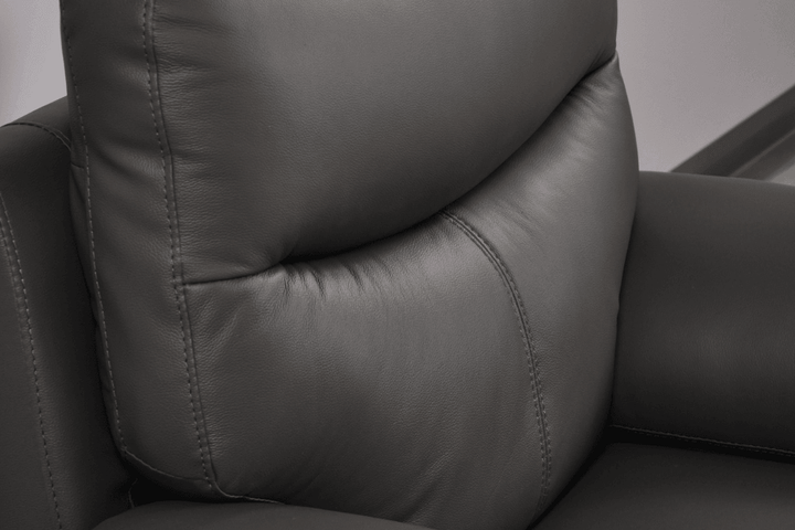Vantage Genuine Leather Grey Armchair