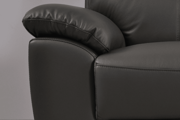 Vantage Genuine Leather Grey Armchair