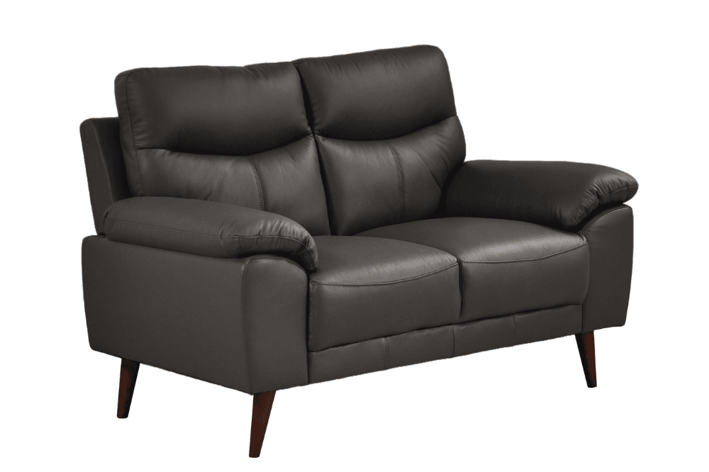 Vantage Genuine Leather Grey 2 Seater Sofa