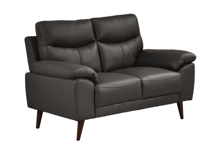 Vantage Genuine Leather Grey 2 Seater Sofa