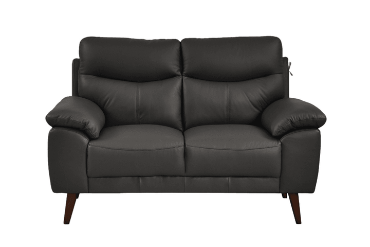 Vantage Genuine Leather Grey 2 Seater Sofa