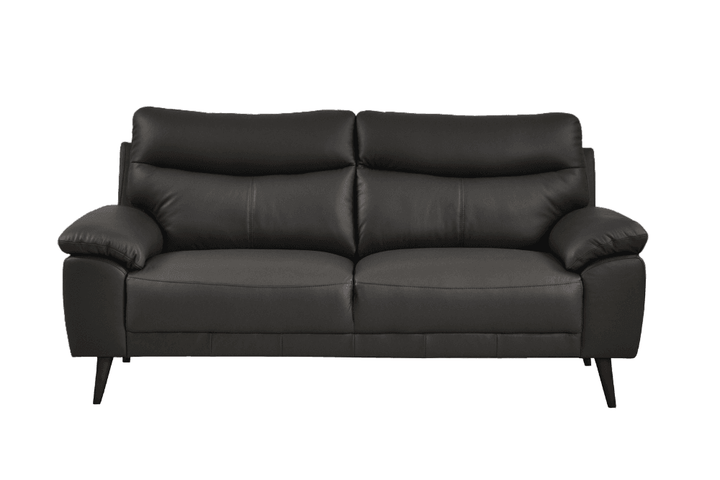 Vantage Genuine Leather Grey 3 Seater Sofa