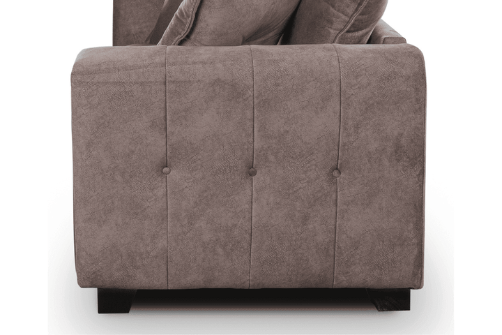 Somerford Left Hand Fabric Corner Chaise - Chocolate