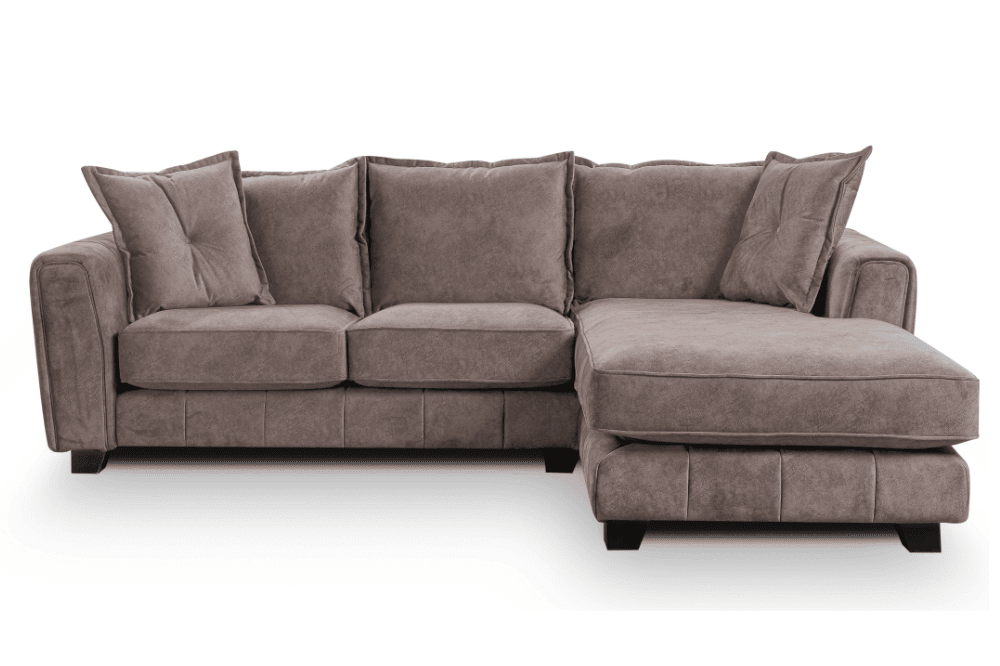 Somerford Right Hand Fabric Corner Chaise - Chocolate