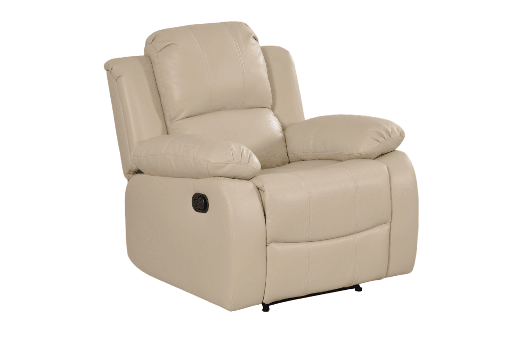 Sevile Cream Leather Recliner Armchair