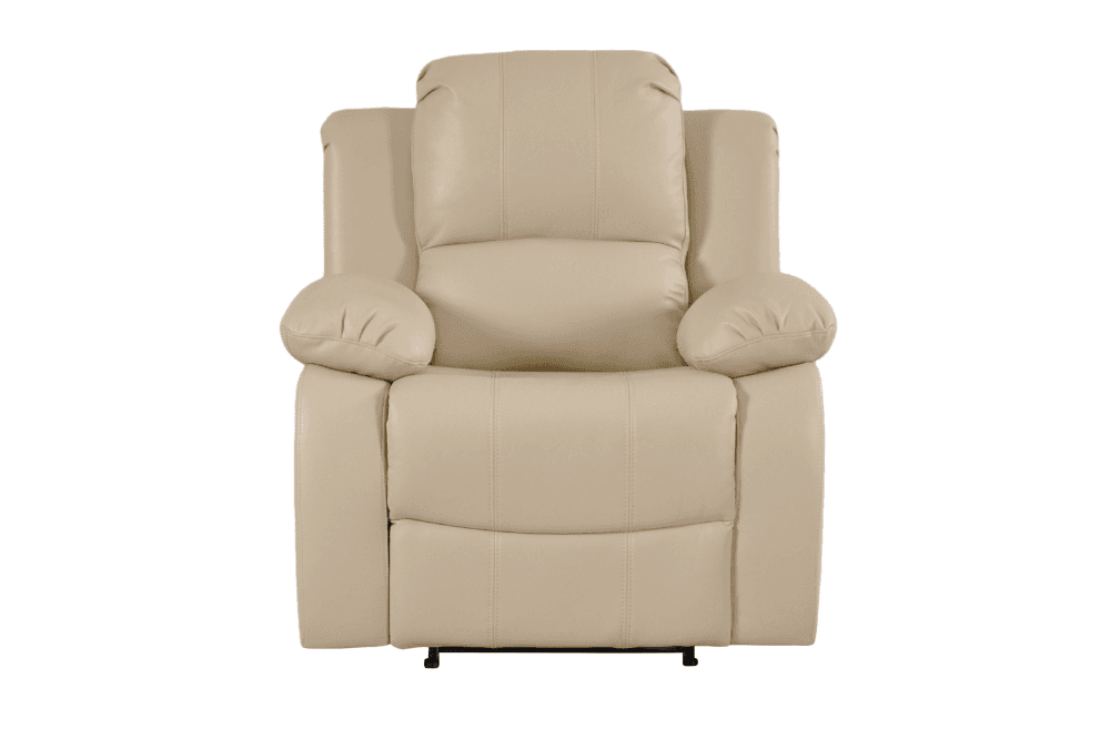 Sevile Cream Leather Recliner Armchair