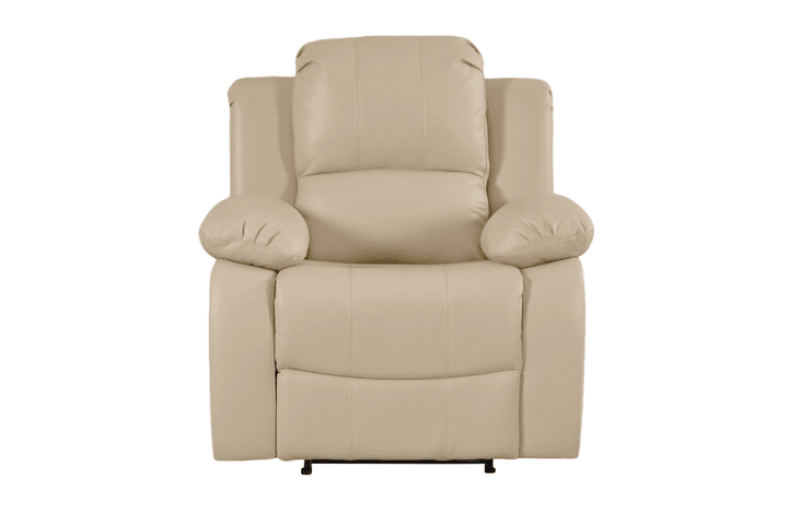 Sevile Cream Leather Recliner Armchair