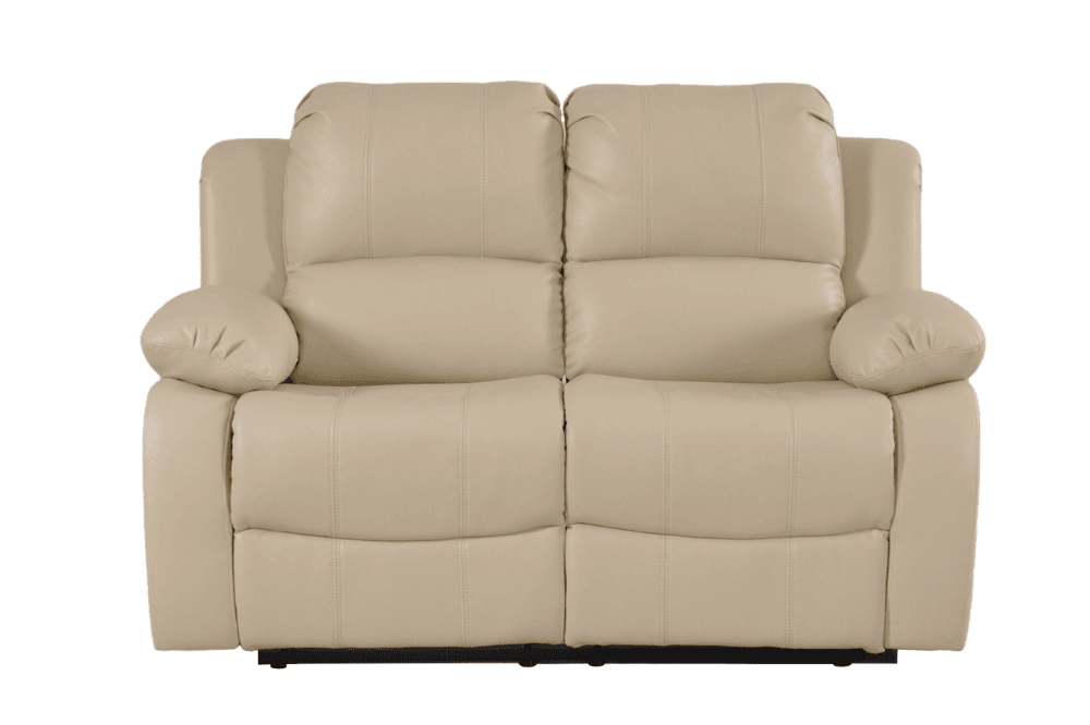 Sevile Cream Leather 2 Seater Recliner Sofa