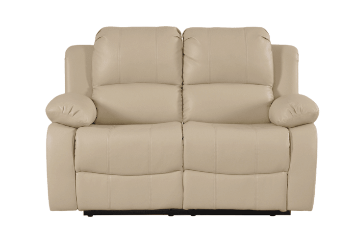 Sevile Cream Leather 2 Seater Recliner Sofa